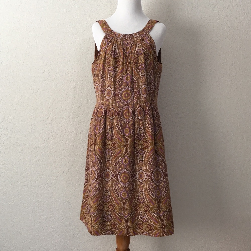 J.Crew sleeveless dress paisley print size 10